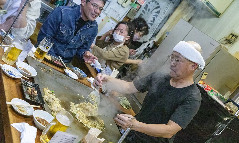 まつやホルモン店。鳥取人情六十年老店